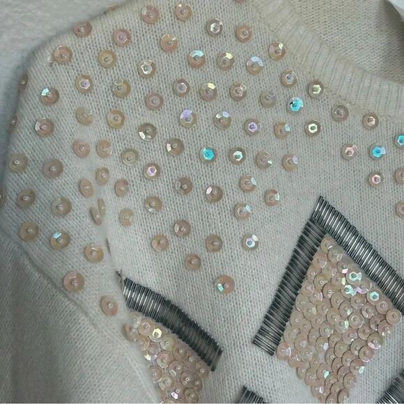 Vintage Anne Klein Knitted Soft Wool Classy Sparkly Sweater S - Picture 4 of 7
